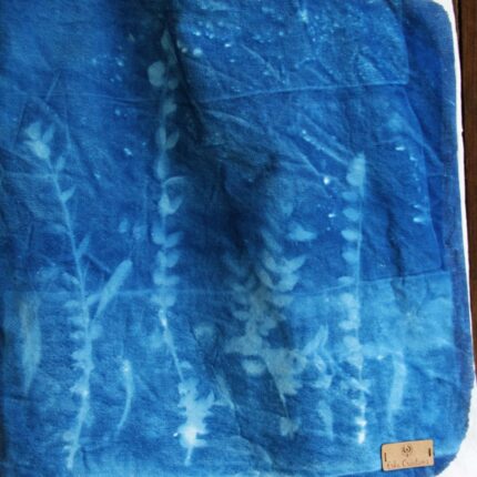 Sac cabas cyanotype cousu en coton